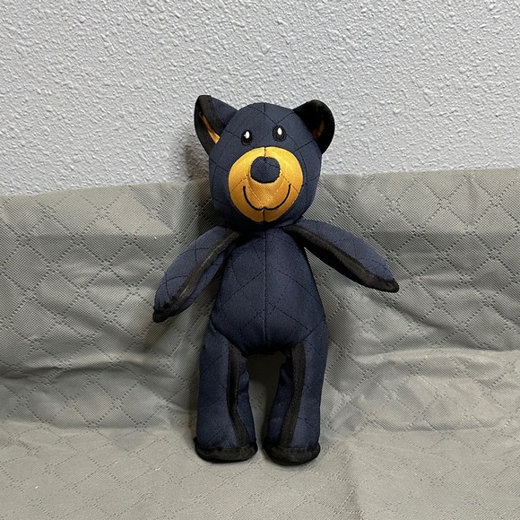 Tough Quilted Dog Chew Toy Denim Plush Bear Tough Materials and Seams NWT - Picture 2 of 13